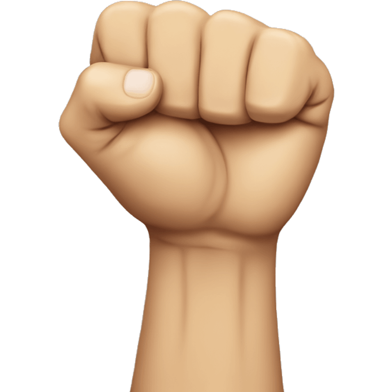 a human fist with long forearm emoji