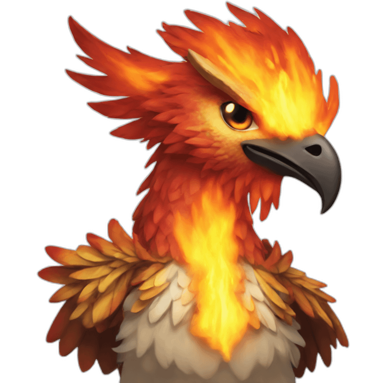 anthro flaming phoenix emoji