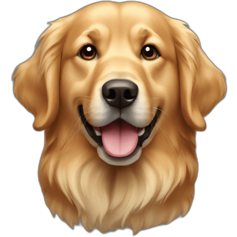 Perro golden retriver emoji