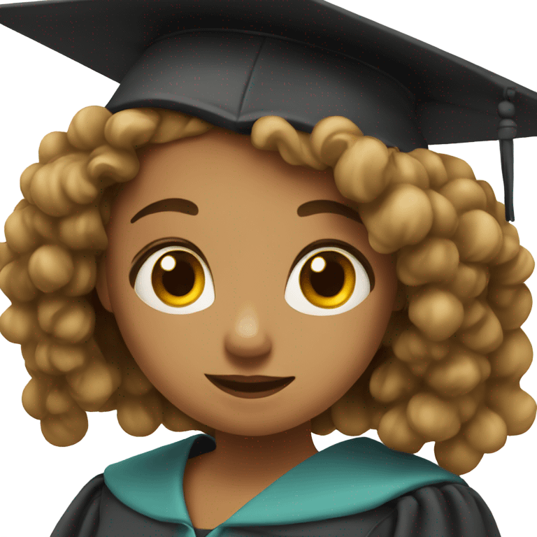 Girl in graduation emoji