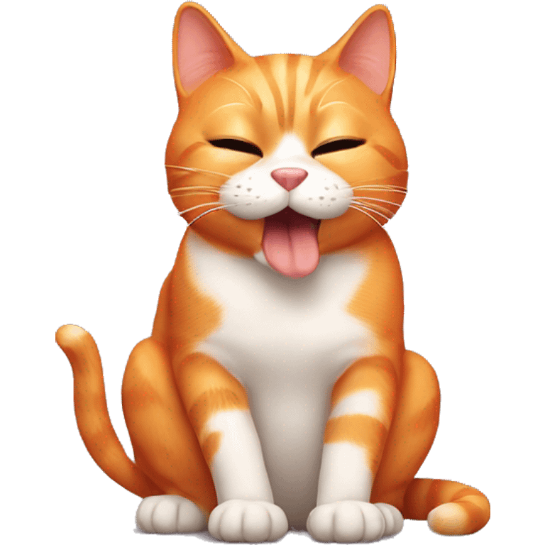 orange cat blowing a kiss  emoji