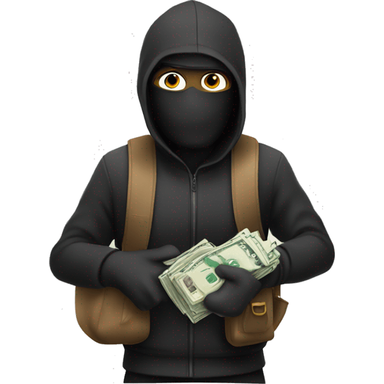 Robber with a bag of money emoji