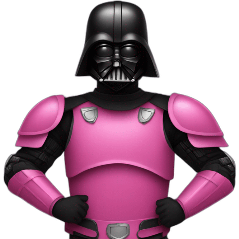 Dark vador wearing full pink armor emoji