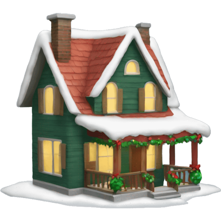 Merry Christmas house emoji