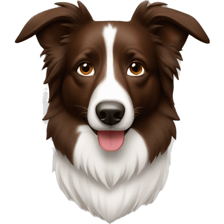 Brown border collie emoji