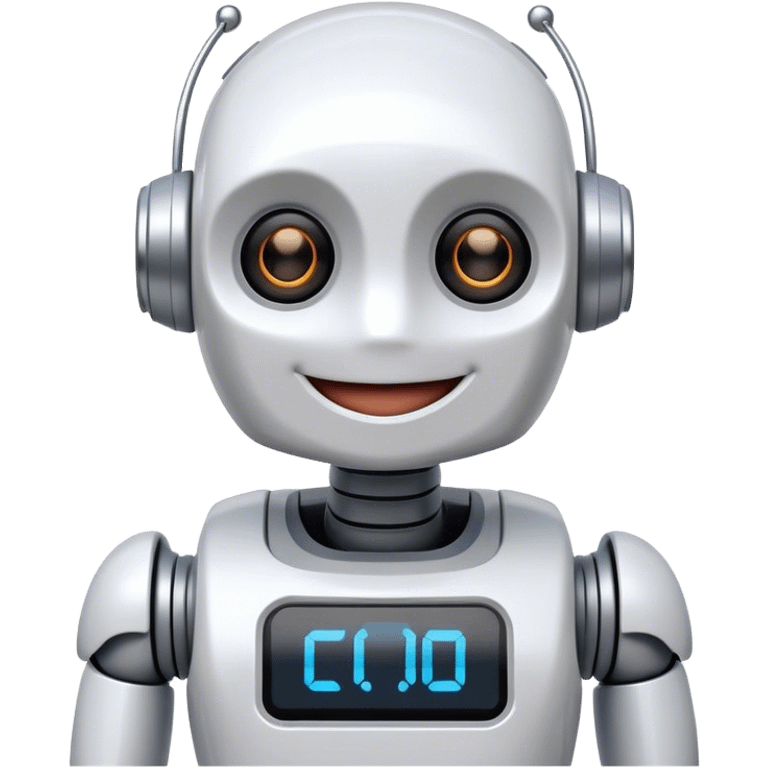 friendly Cute Laughing Robot emoji