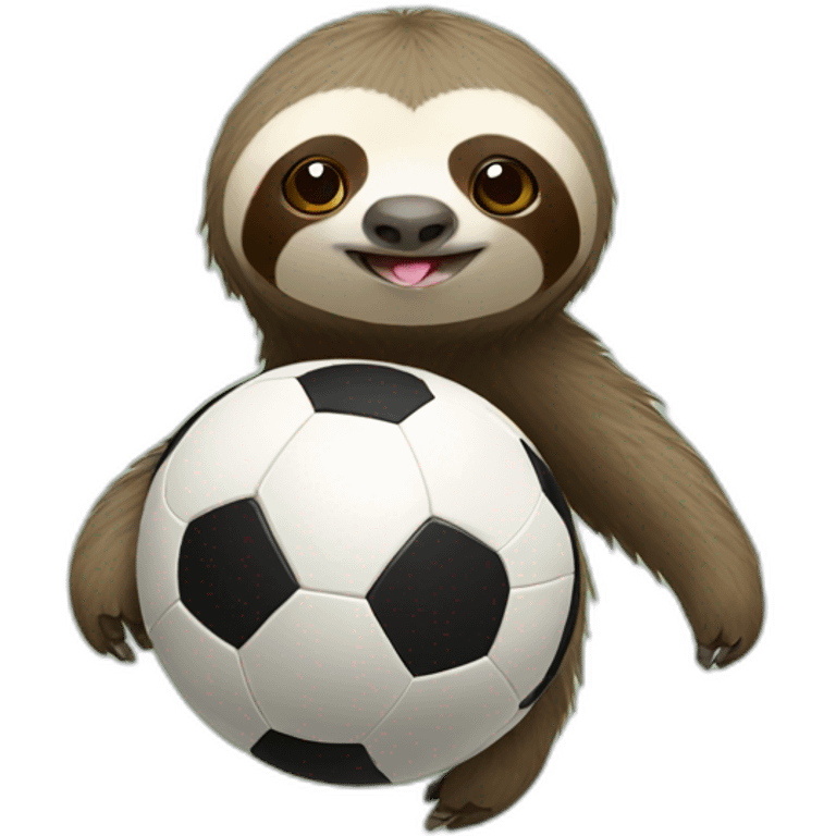 sloth　playing soccer emoji