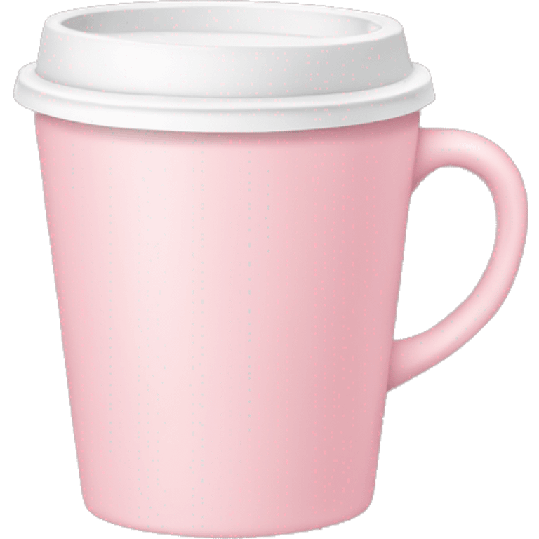 Pastel pink coffee cup emoji