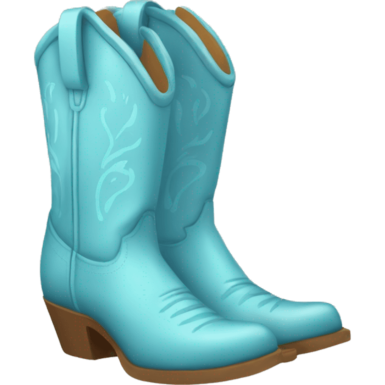 Light blue cowgirl boots emoji