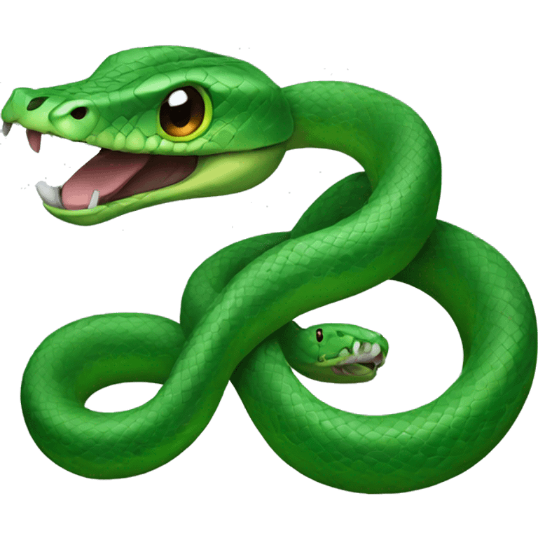 Green viper snake  emoji