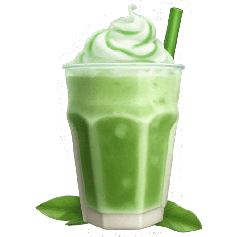 Iced matcha latte emoji