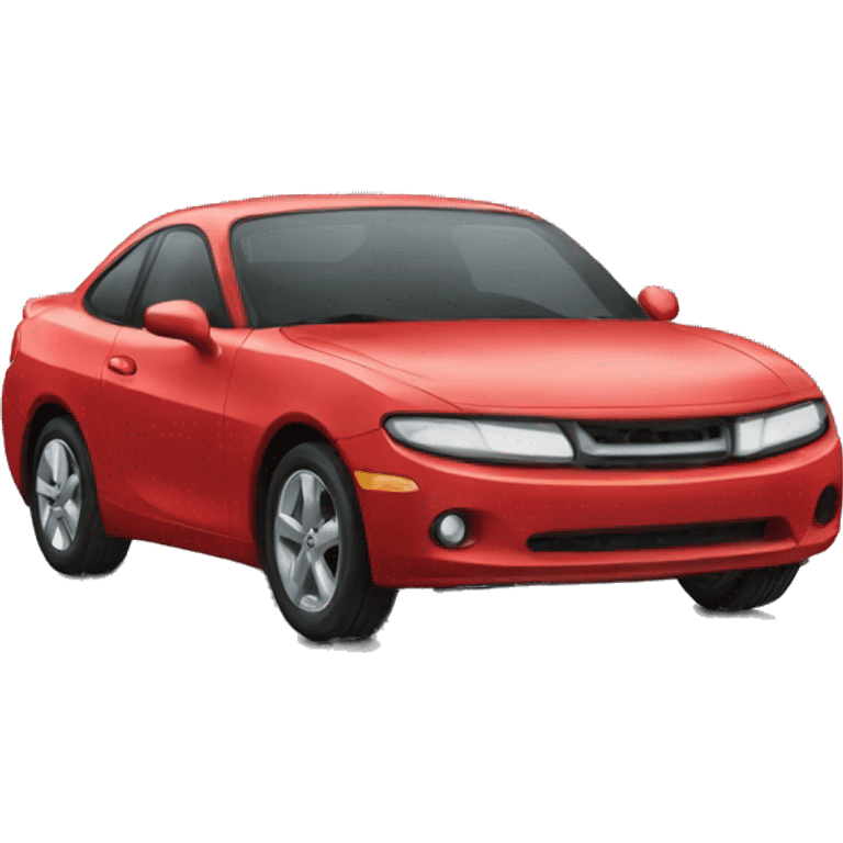 isolated front of little red car emoji