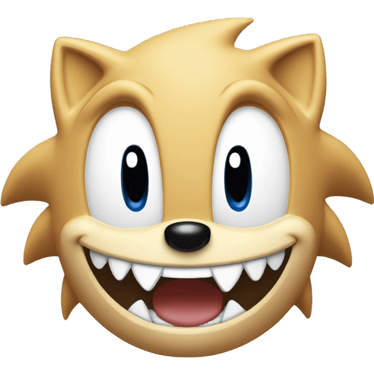 sonic the hedgehog laughing, head only emoji