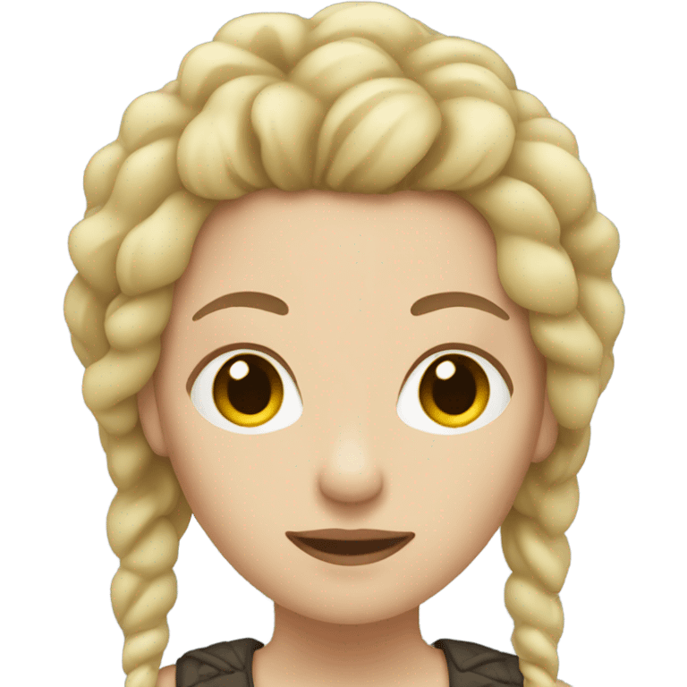 White woman with blond dreadlocks emoji