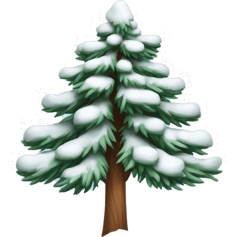 snowy pine tree emoji