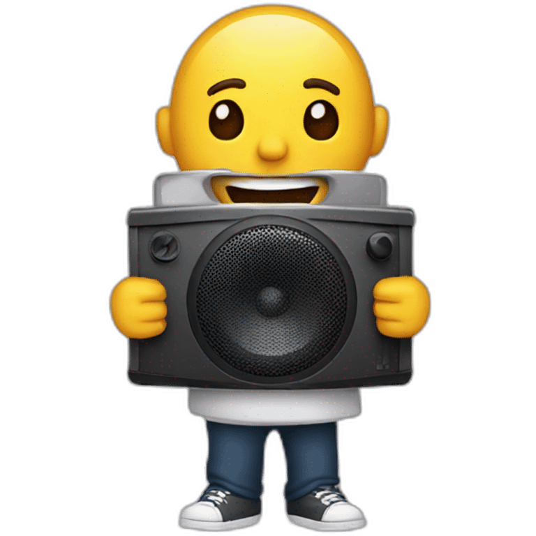 person holding speaker emoji