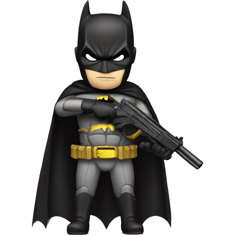 Batman with gun emoji