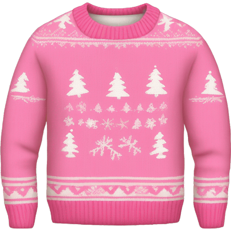 pink ugly Christmas sweater emoji