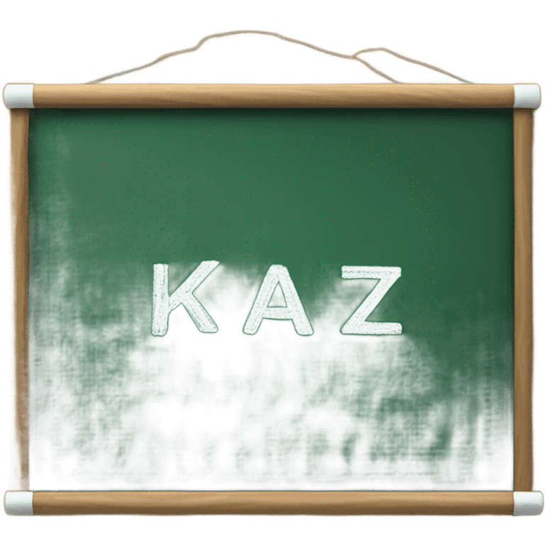 Green board that says Katz is chalked emoji