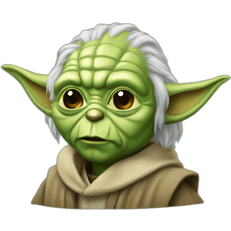 Yoda with beard emoji