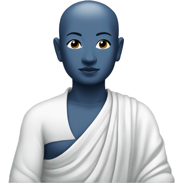 white buddhist indigo emoji