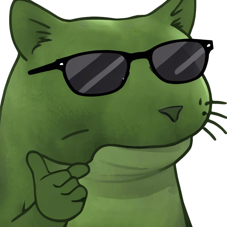 Cat with sunglasses emoji