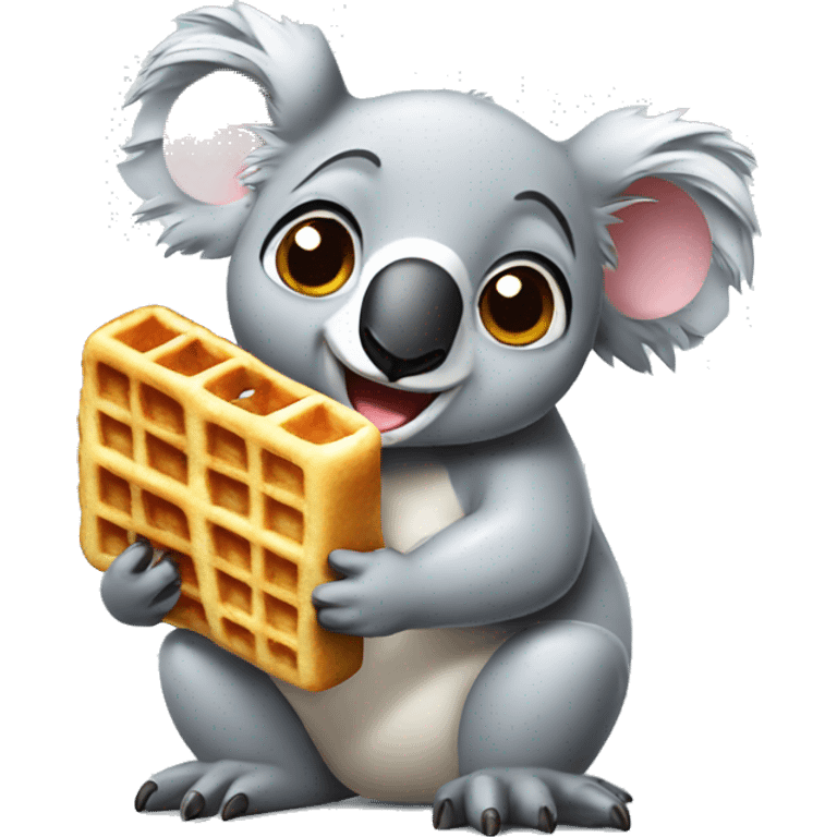 Koala eating a waffle  emoji