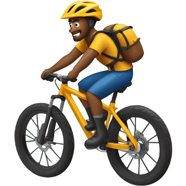 man riding mtb emoji