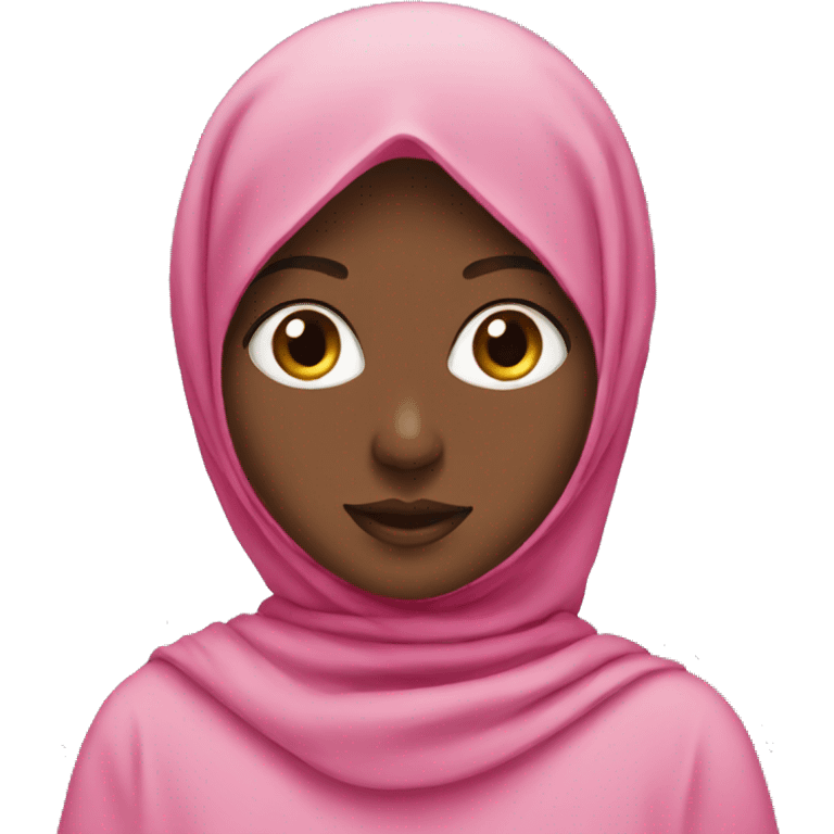 Girl with a pink hijab  emoji