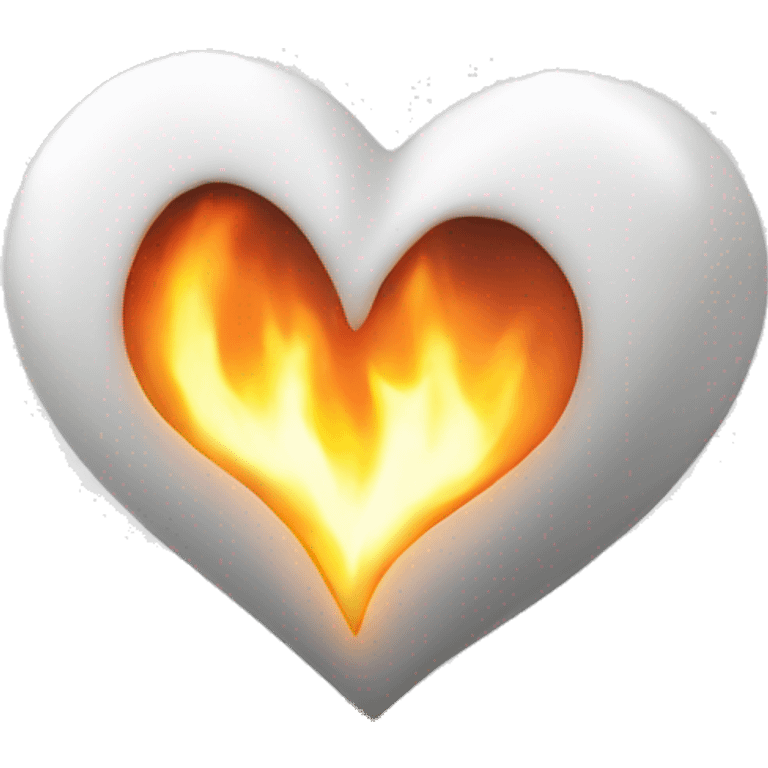 White burning heart emoji