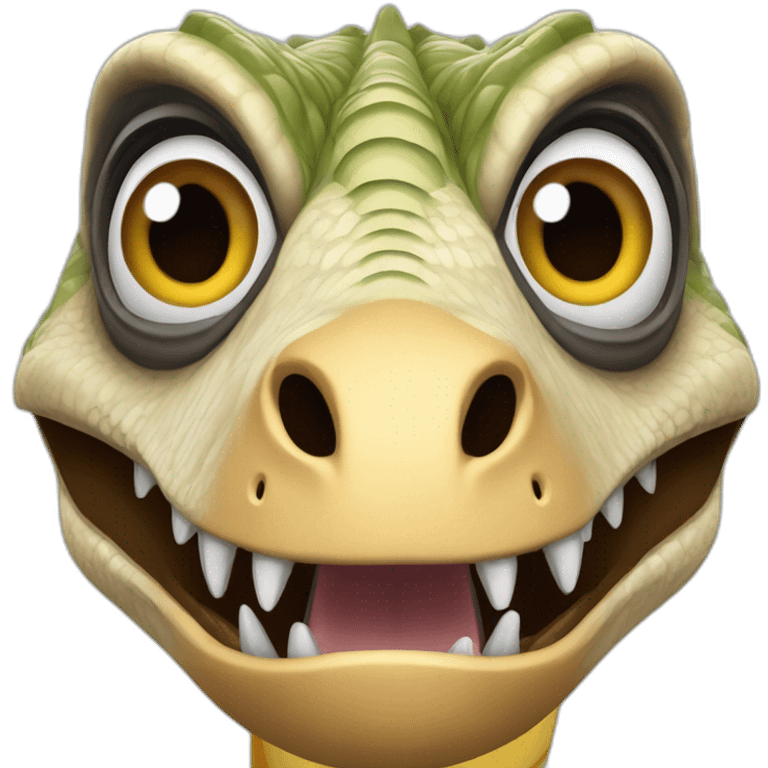 a velociraptor horrified emoji