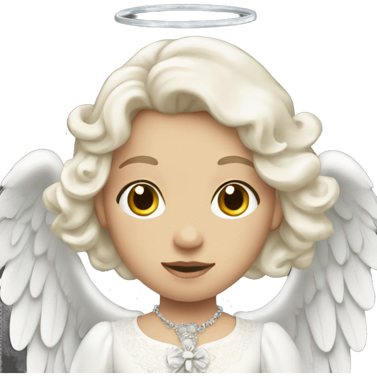 white Victorian Christmas Angel emoji