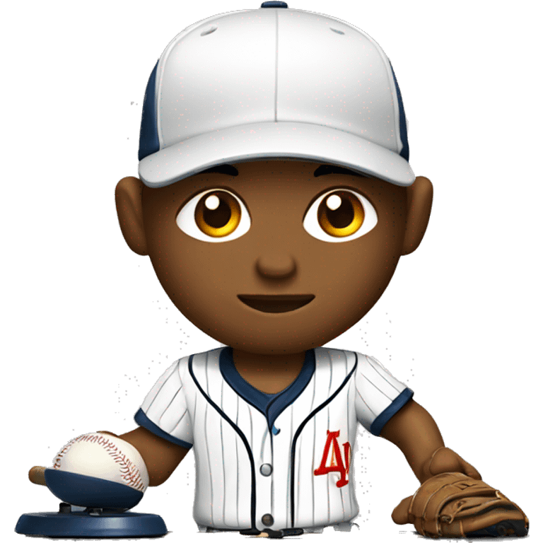 Baseball player with turntable emoji