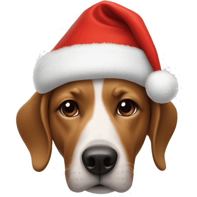 Dog with Santa hat emoji