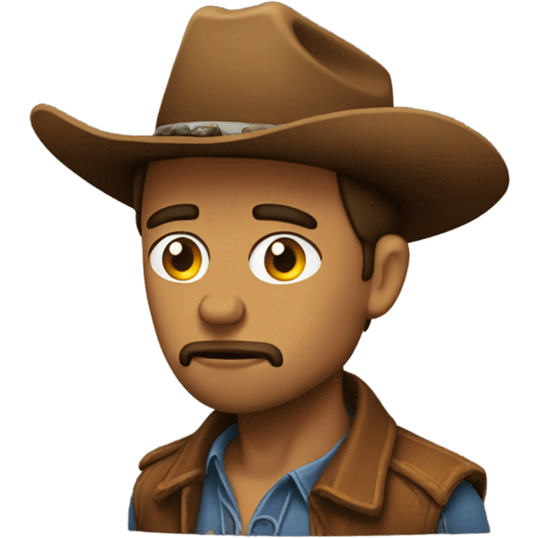 sad cowboy emoji