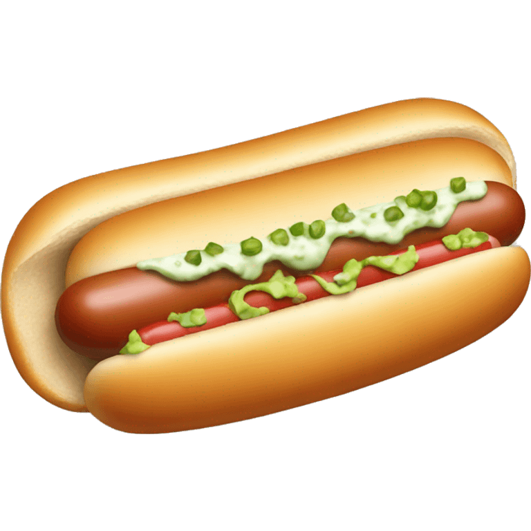 hot dog with tartare inside emoji