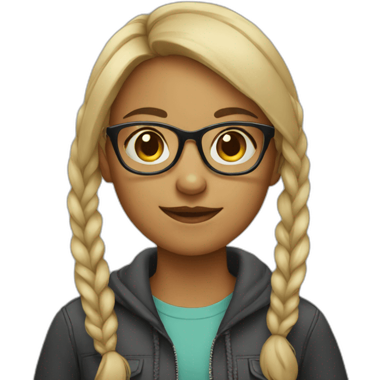 Girl with glasses  emoji