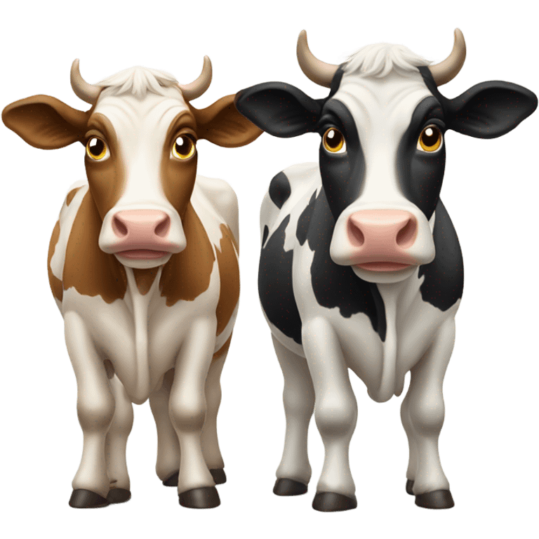 Two cows emoji