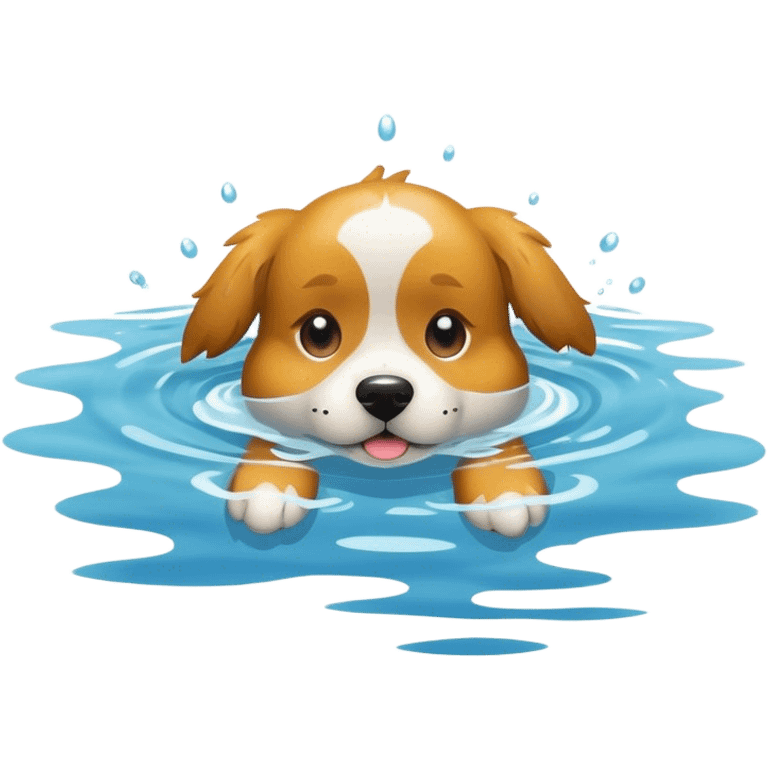 Dog swimming emoji