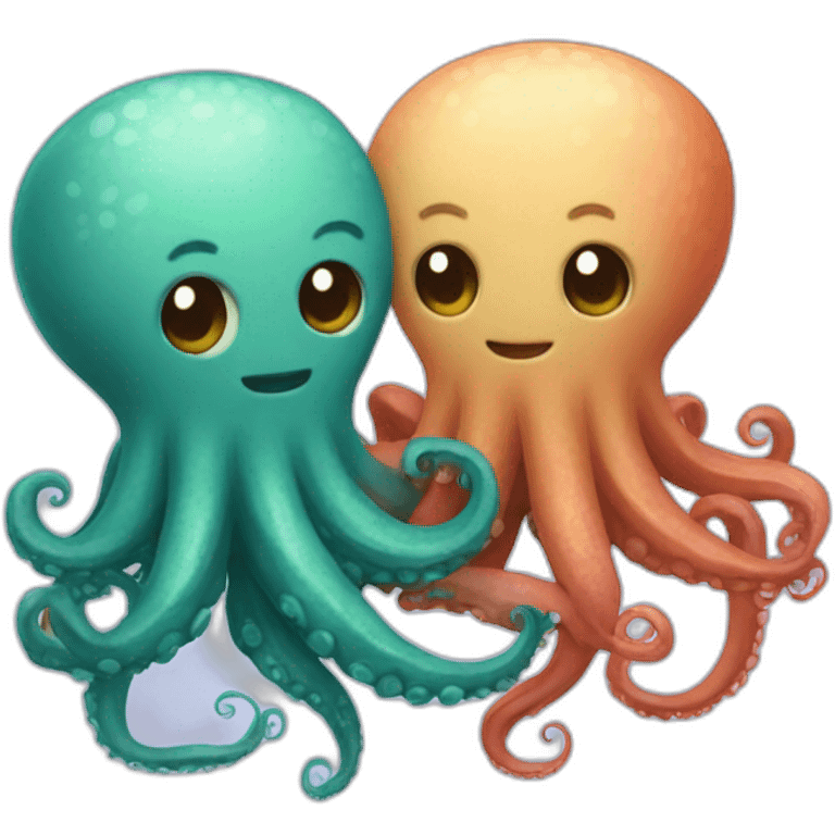 Cute  kraken couple emoji