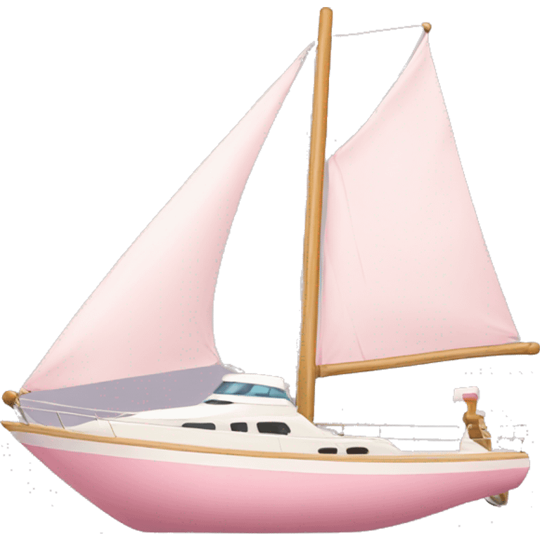 light pink yacht without sail emoji