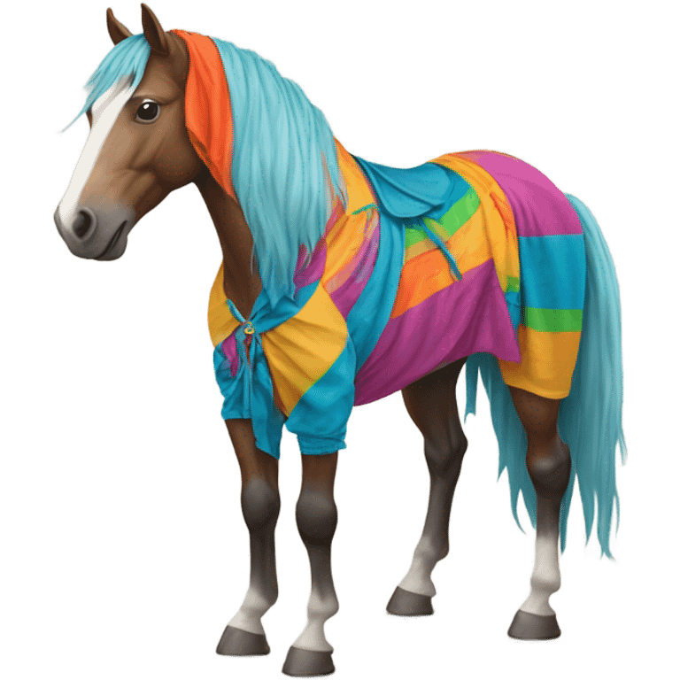 Horse wearing shirt emoji