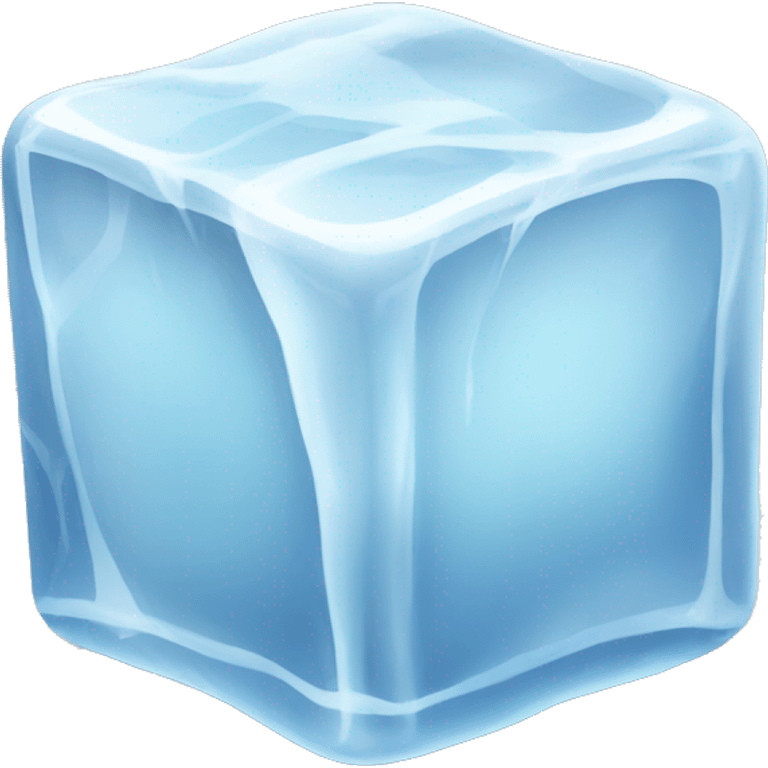 Ice chiseled white ice cubes emoji