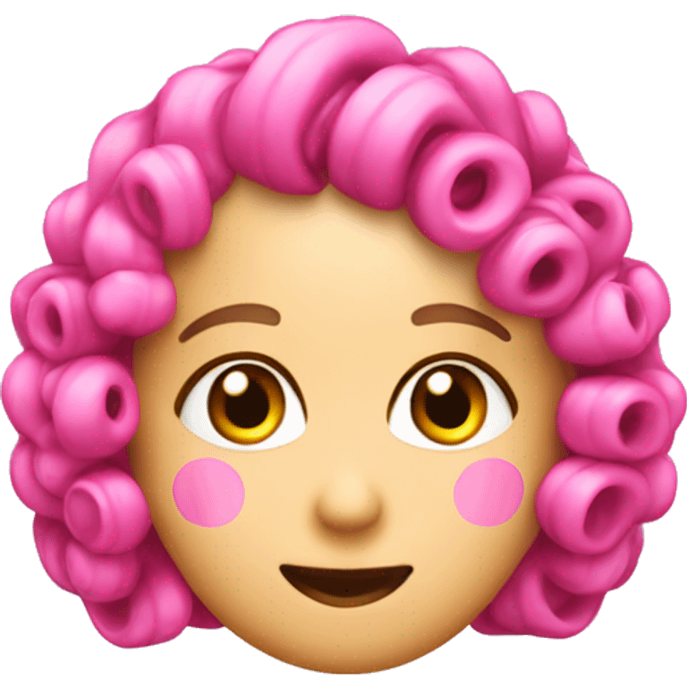 one pink plastic curler emoji