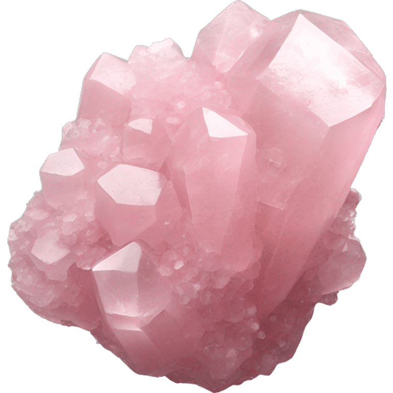 Rose quartz crystal cluster emoji