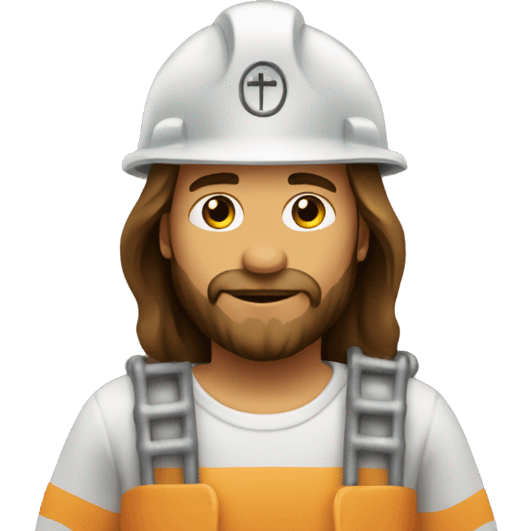 Jesus working on an oil rig emoji