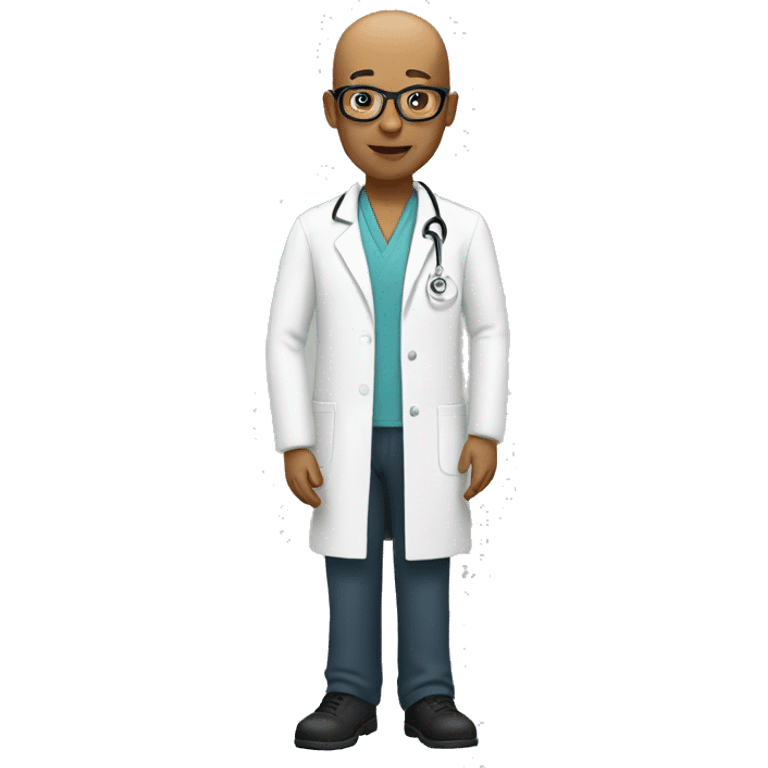 Bald doctor emoji