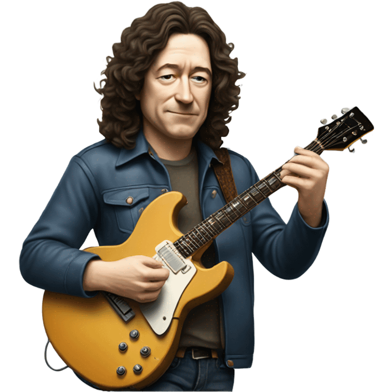 Rory Gallagher playing guitar  emoji