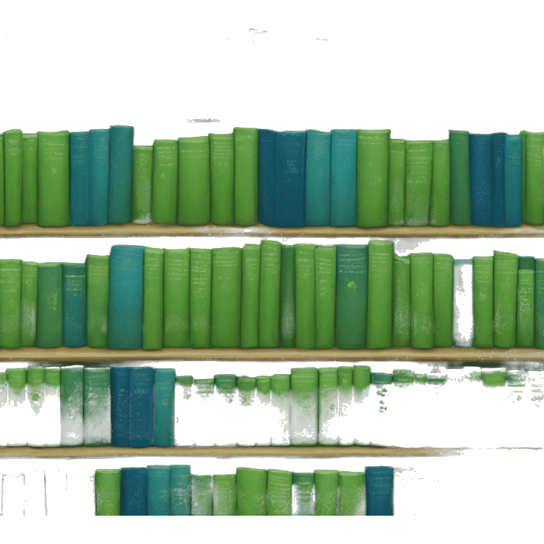 Green and blue books emoji