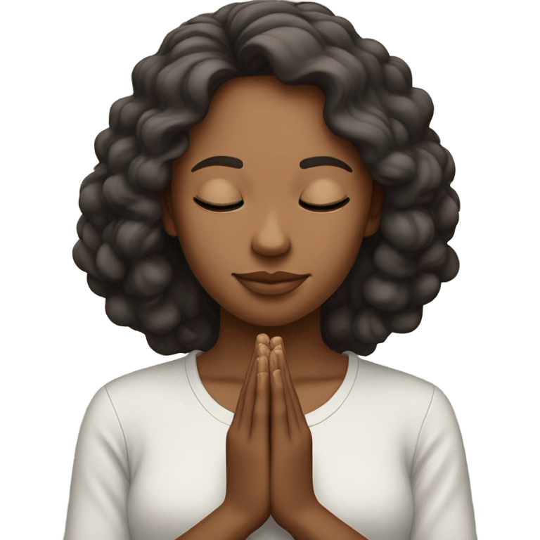 Standing woman praying emoji